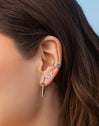 Clam Silver Ear Cuff Single Earring