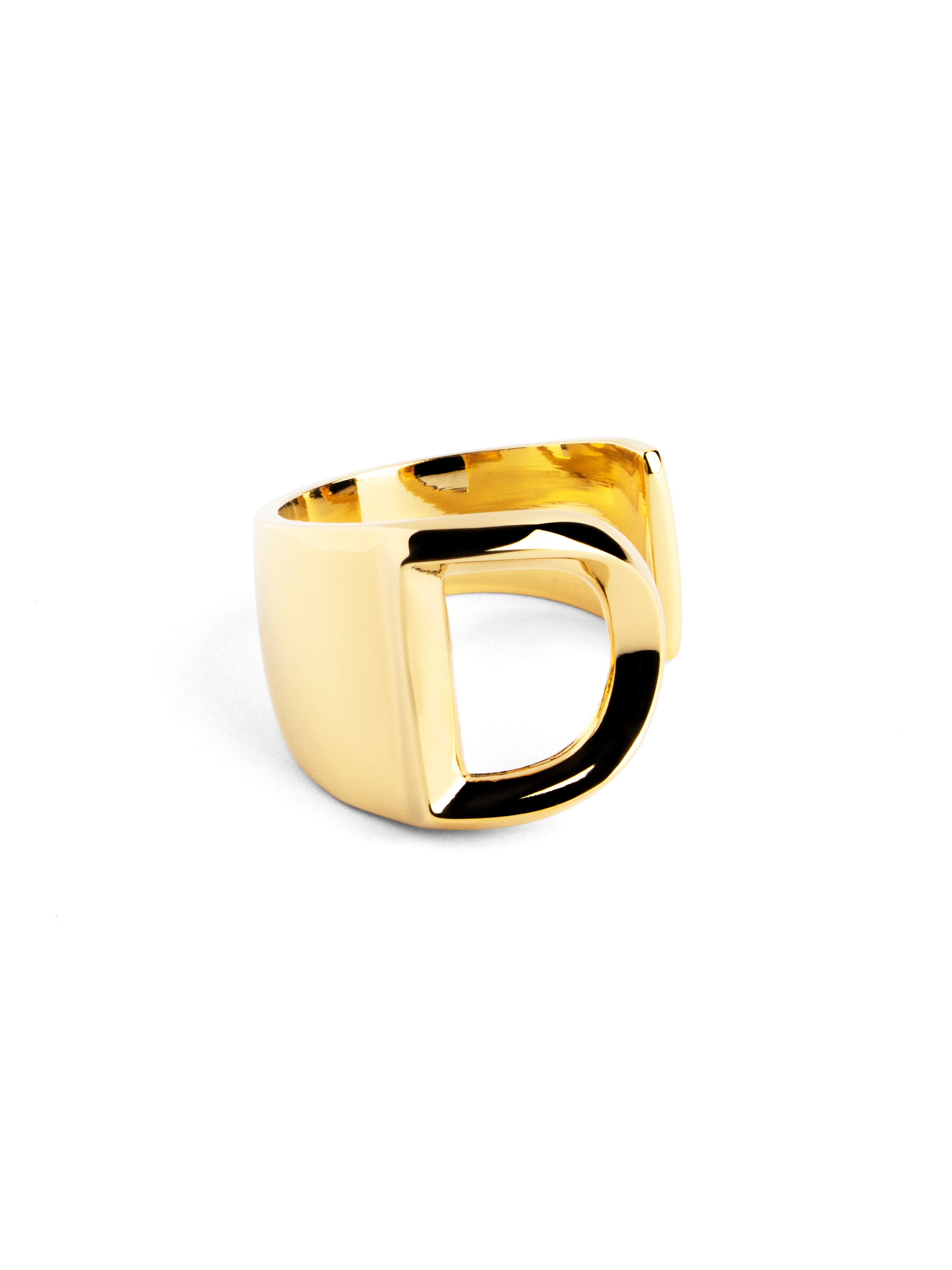 Letter Signet Personalized Gold Ring