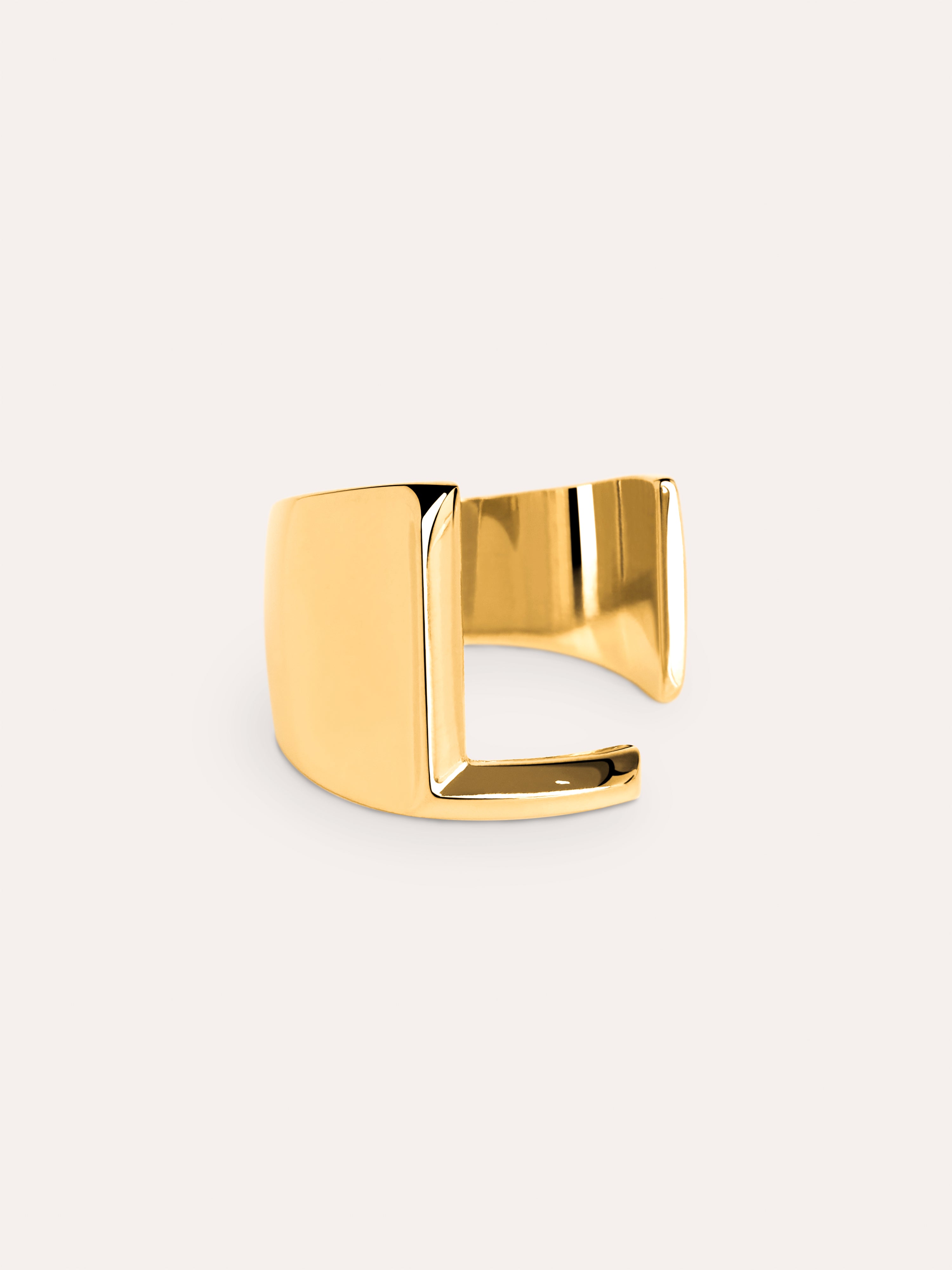 Letter Signet Personalized Gold Ring