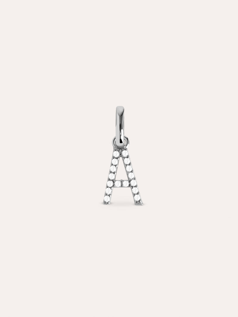 Letter Spark Silver Charm