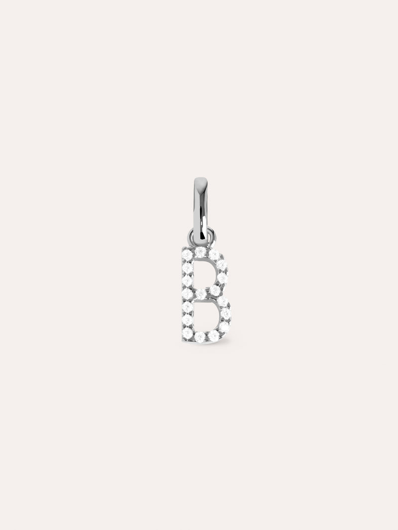 Letter Spark Silver Charm