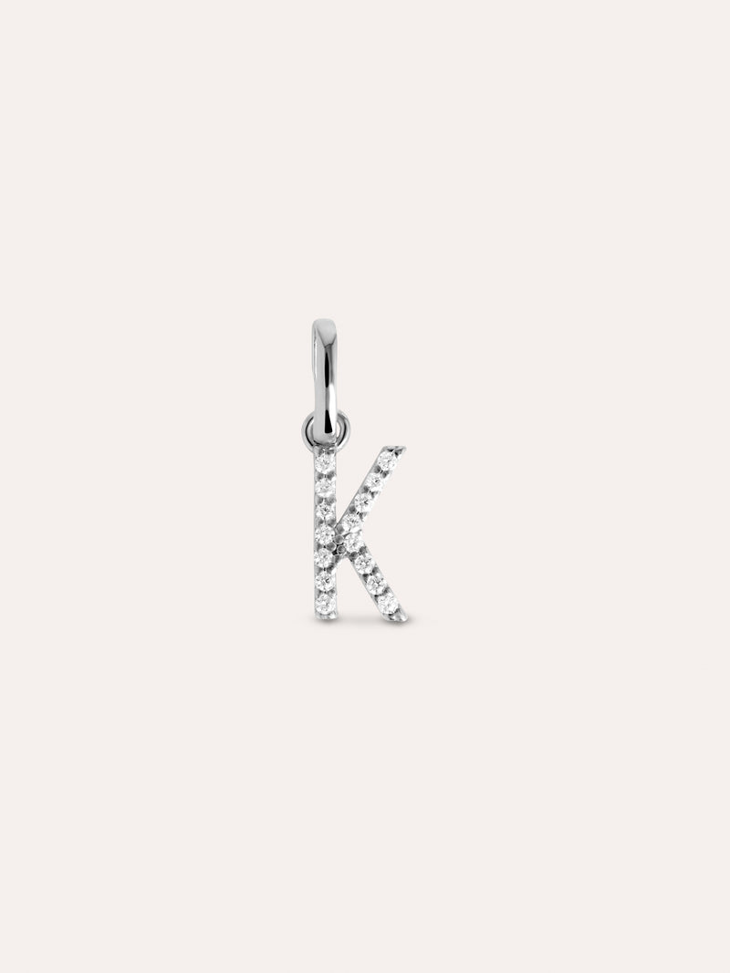 Letter Spark Silver Charm