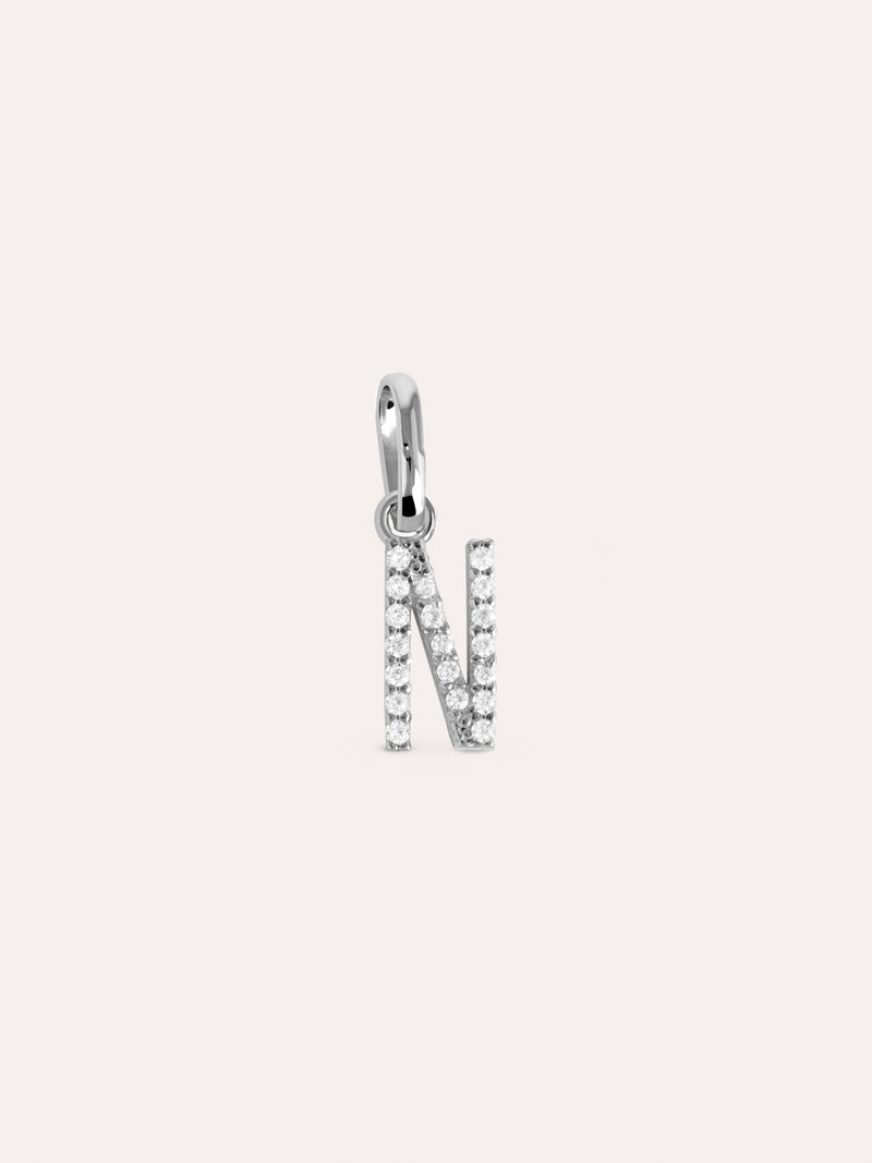 Letter Spark Silver Charm