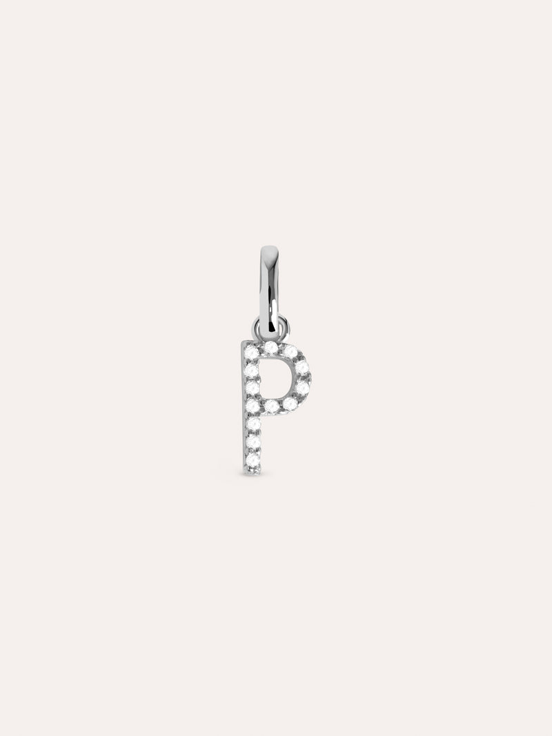 Letter Spark Silver Charm