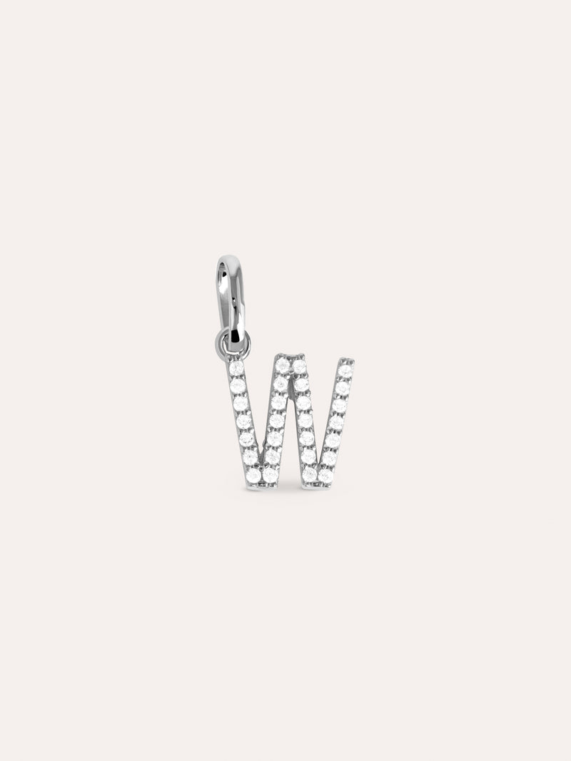 Letter Spark Silver Charm