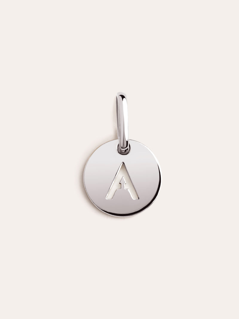 Mini Medallion Silver Letter
