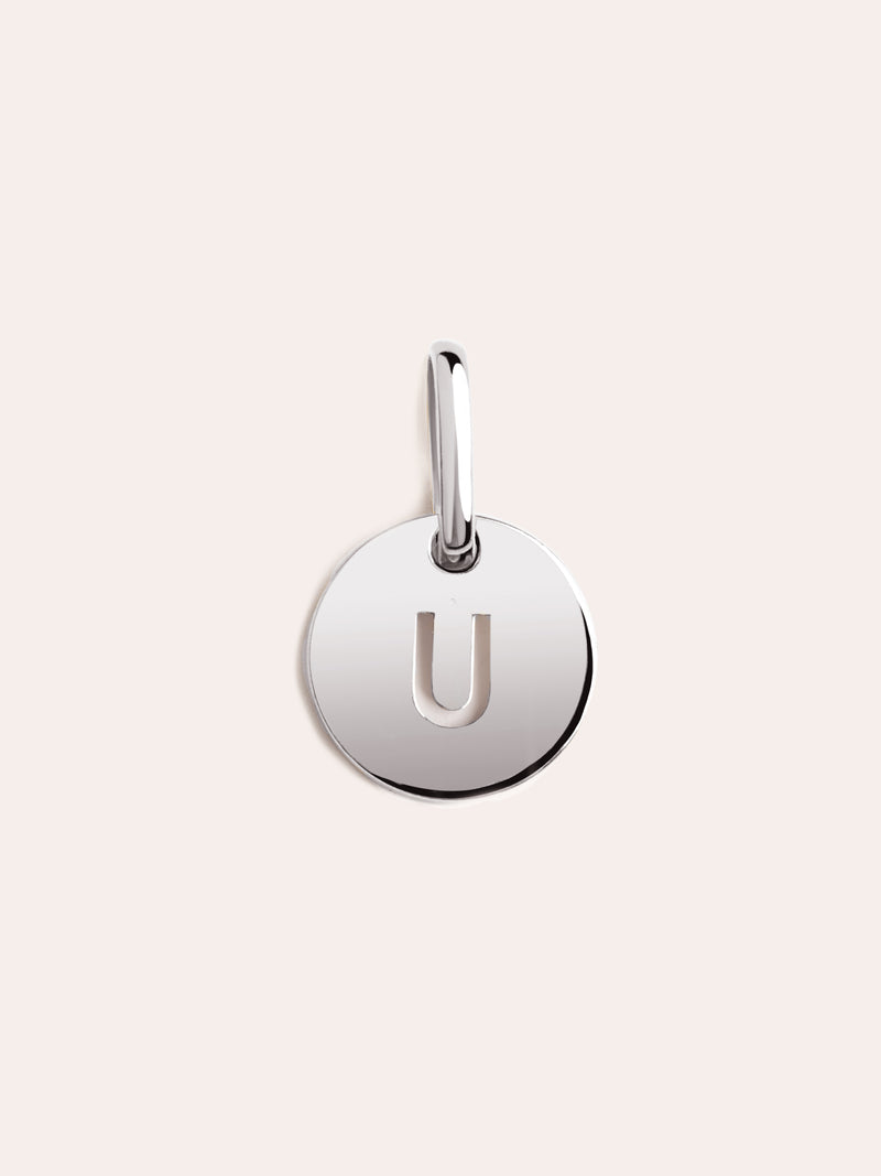 Mini Medallion Silver Letter
