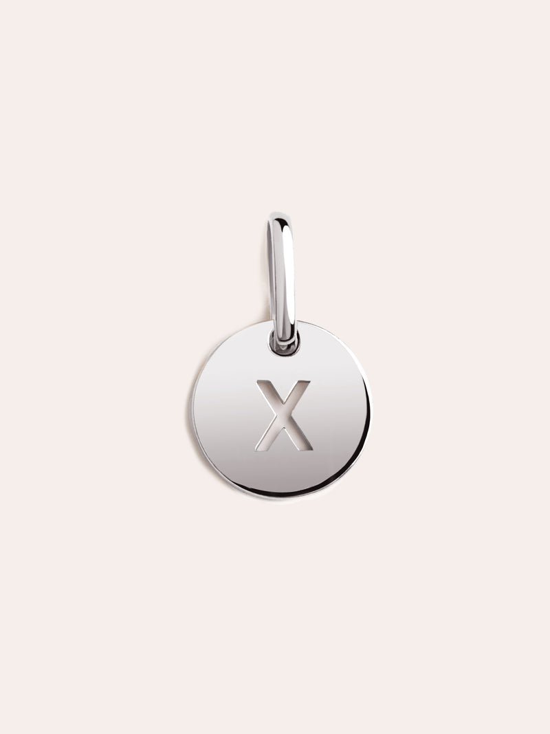 Mini Medallion Silver Letter
