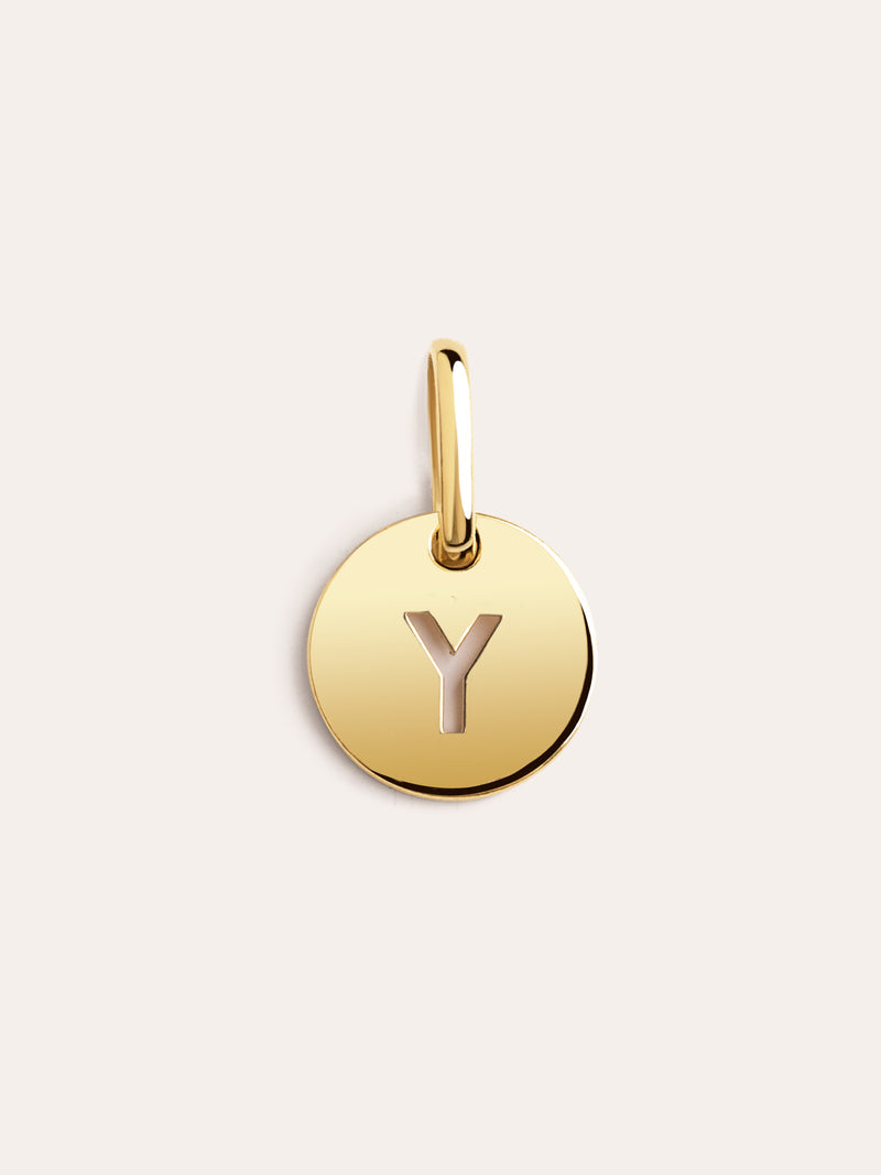Mini Medallion Gold Letter