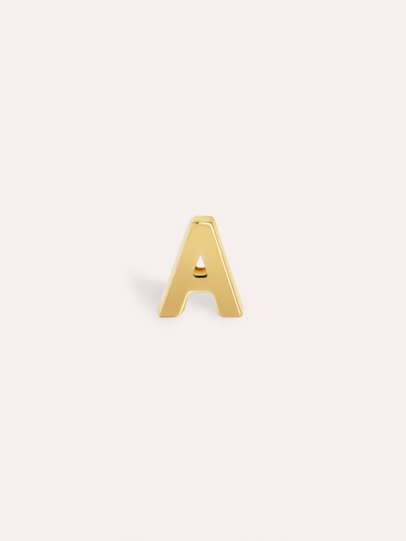 Letter Gold Single Earring