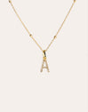  Dots Letter Spark Personalized Gold Necklace