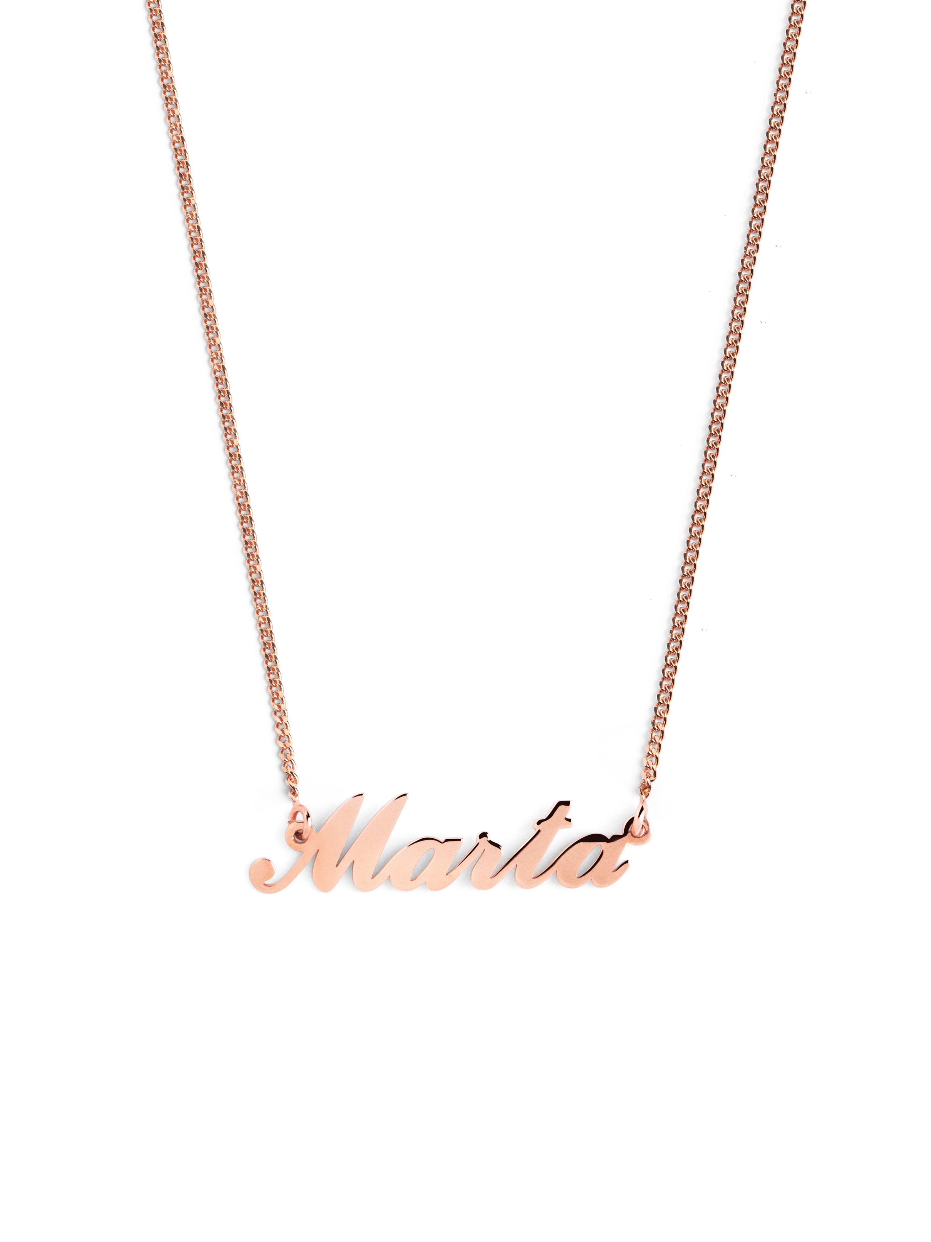 Rose gold clearance personalized necklace