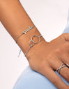 Monogram Personalized Silver Bracelet
