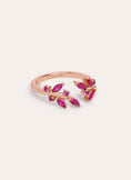 Raspberry Bougainvillea Ring Rose Gold 