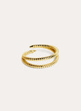 Double Twist Ring Silver 18kt Gold Plated