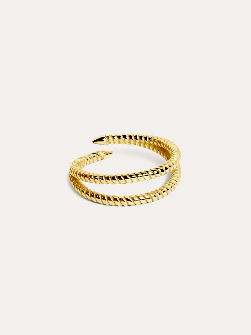 Double Twist Gold Ring