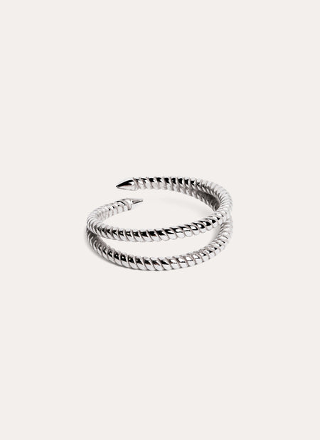 Double Twist Silver Ring