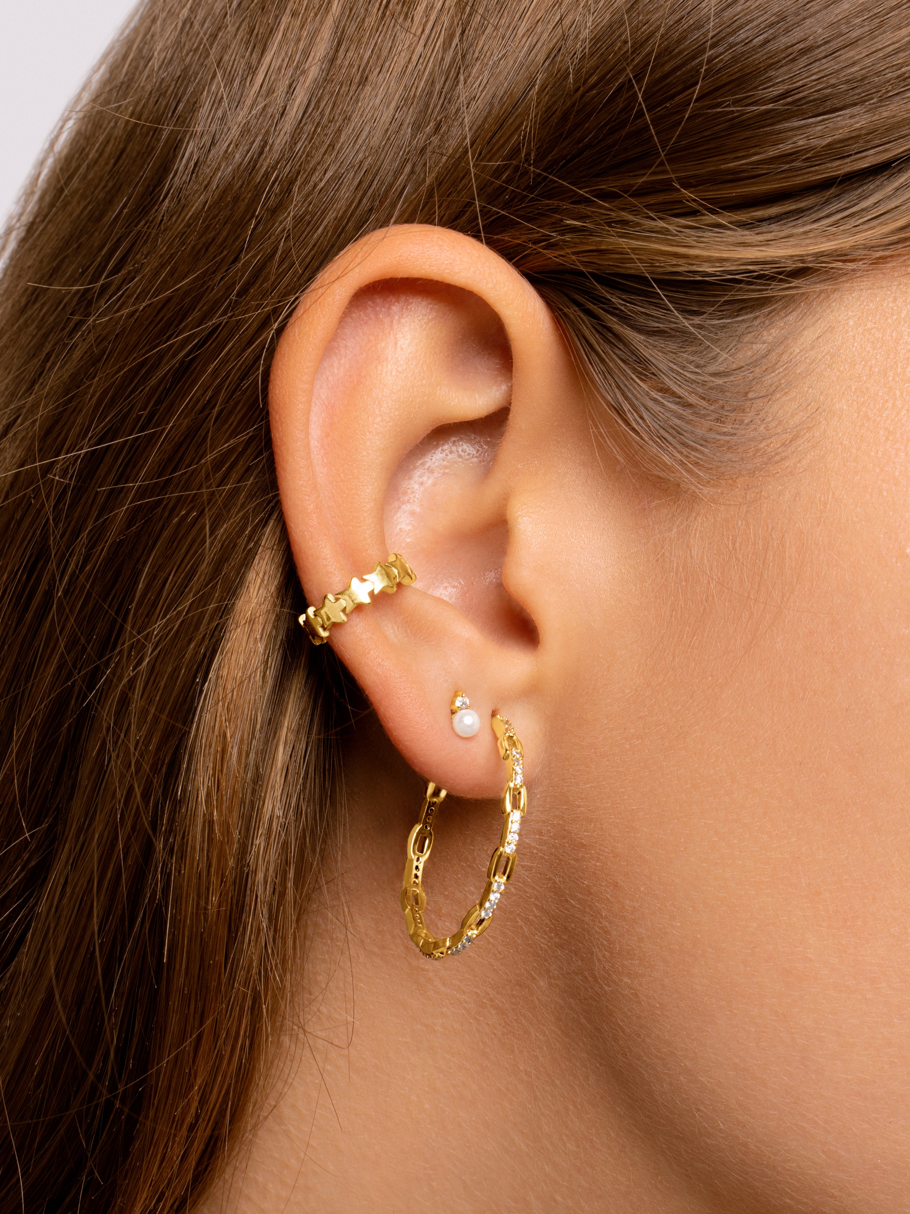 Link Sparks Gold Hoop Earrings