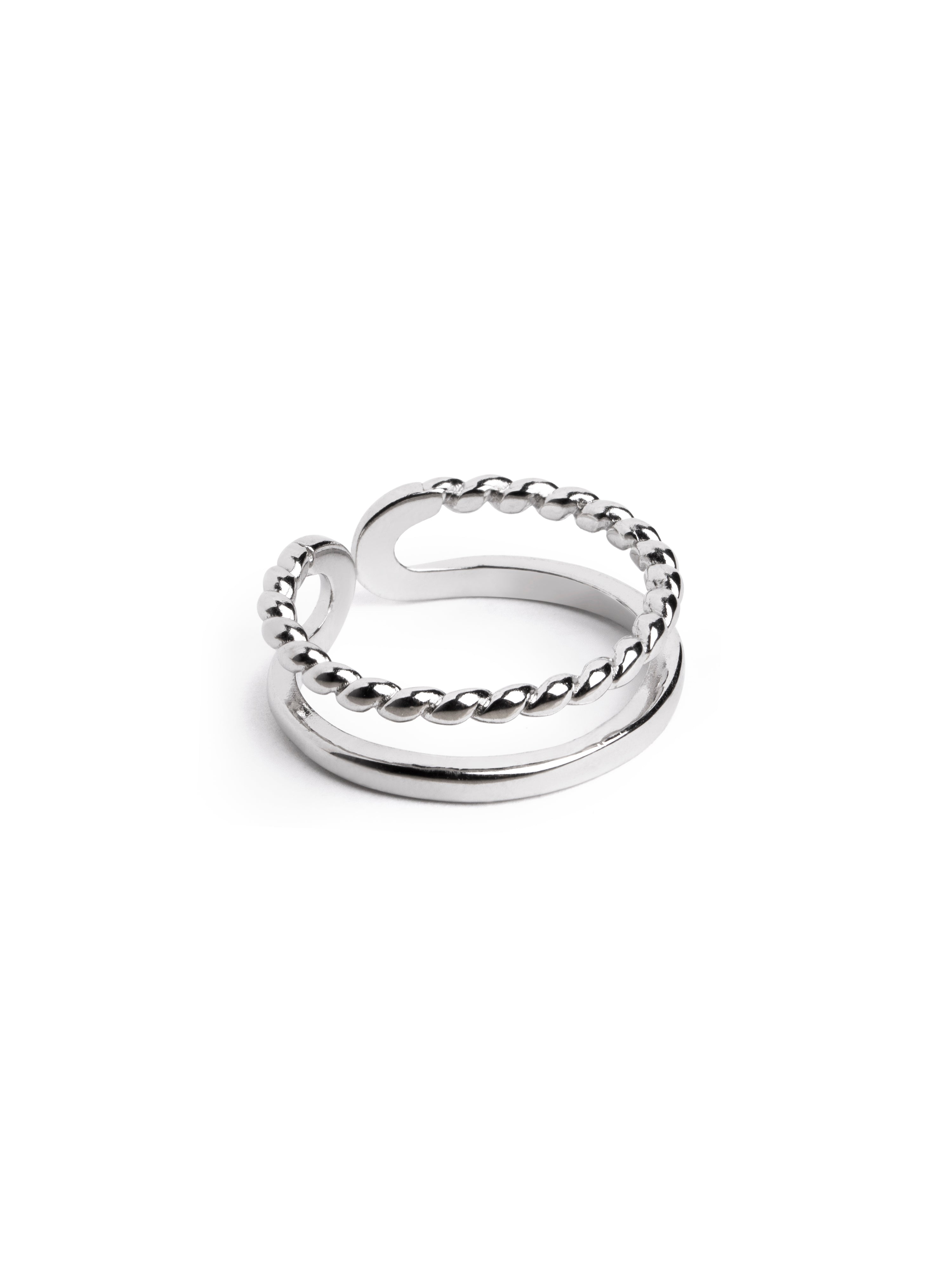 Anillo Ring Rope Plata
