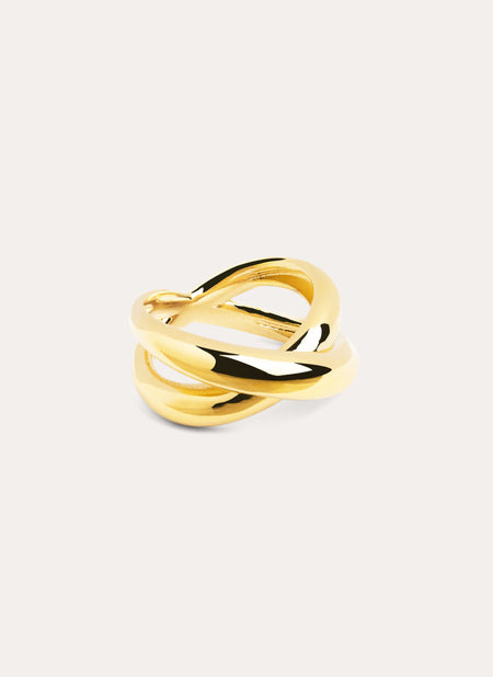 Single Cross Gold Ring