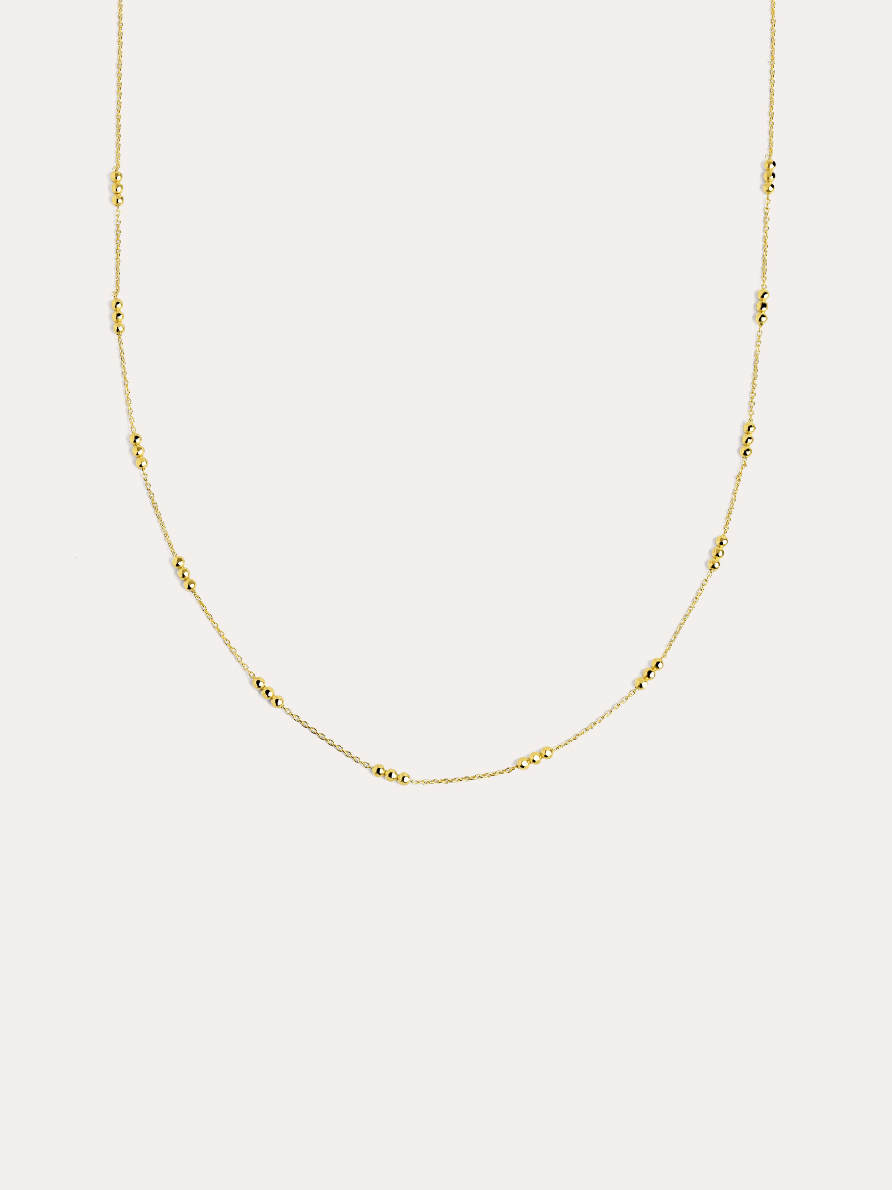 Triple Dots Gold Necklace