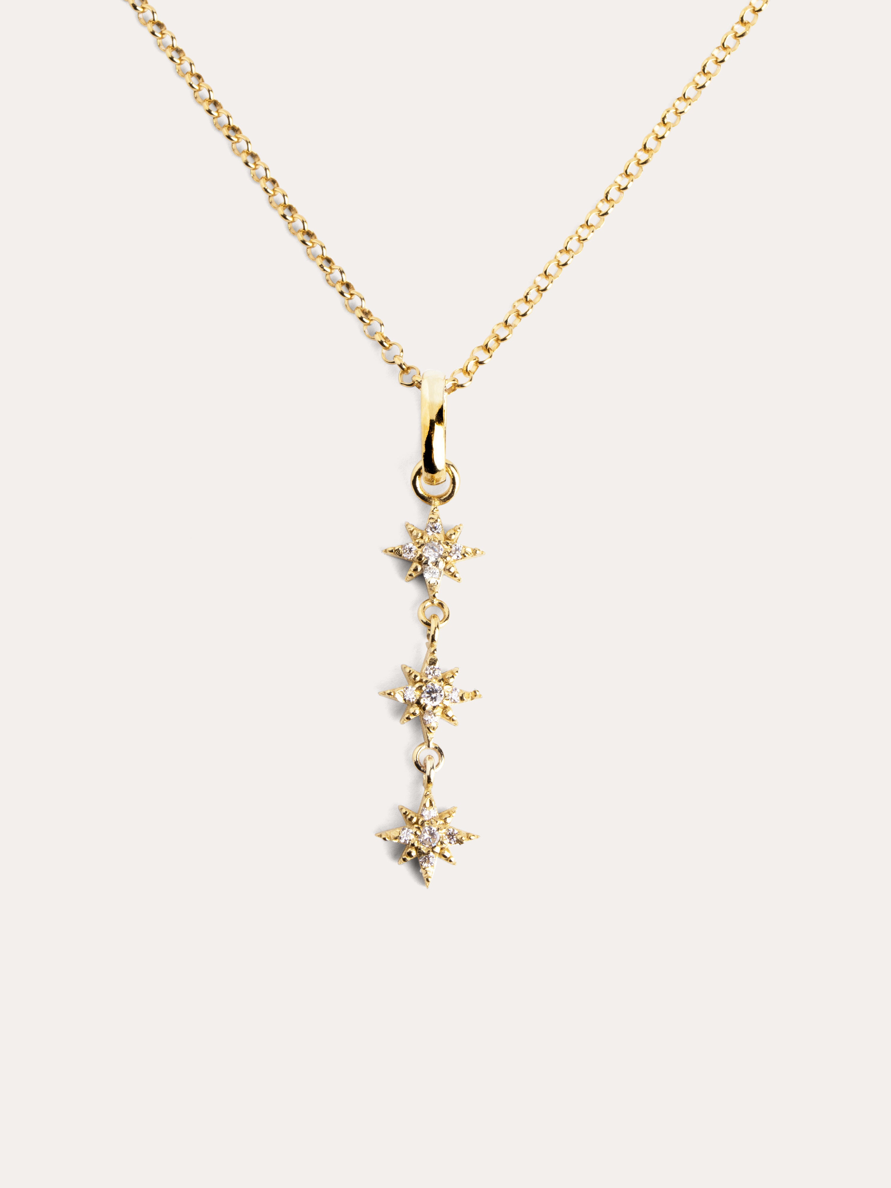 Polar Star 3 Gold Necklace