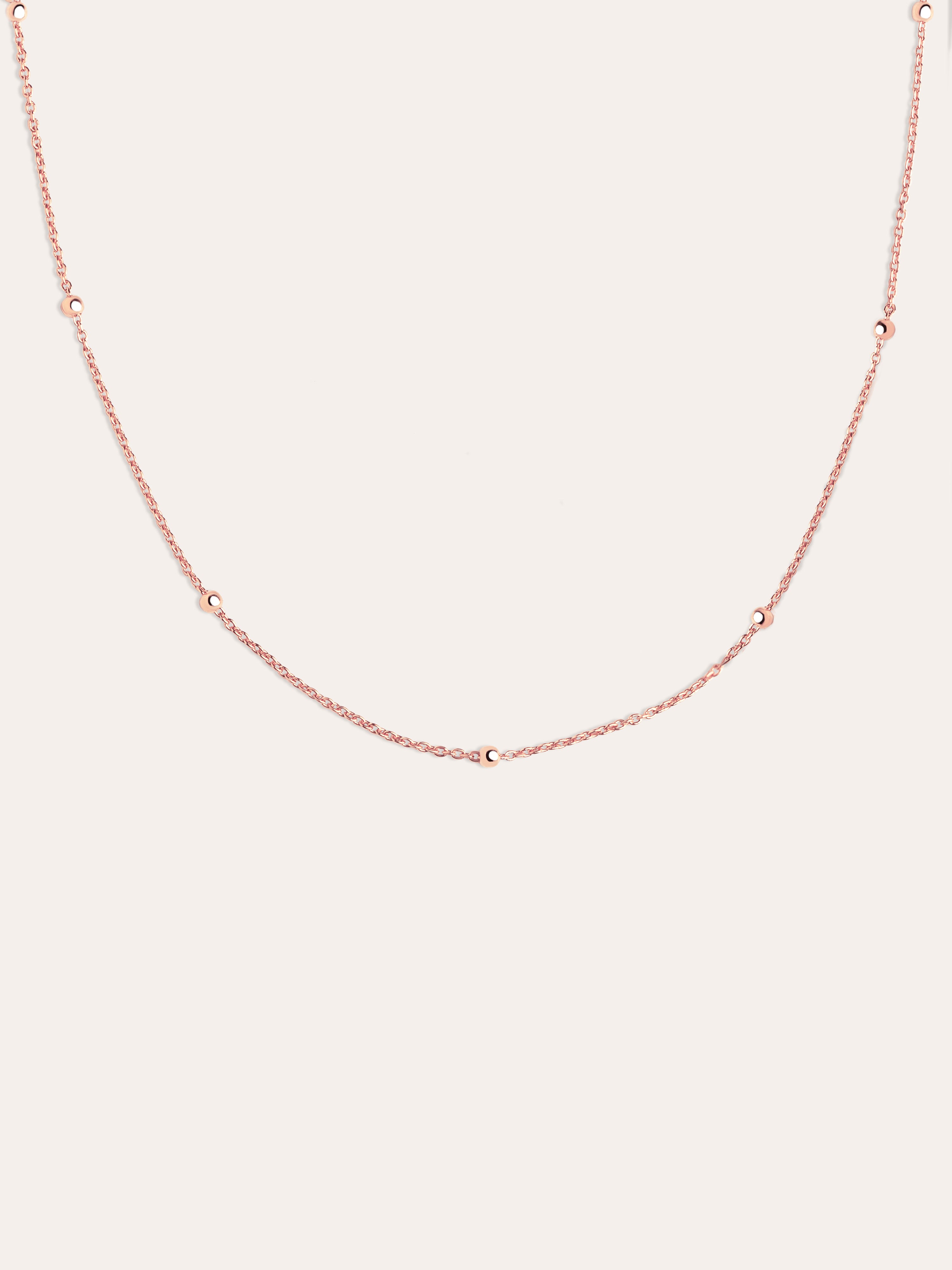 Thin rose gold on sale necklace