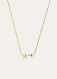 Collar Duo Stars Plata Baño Oro