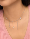 Falling Stars Silver Necklace