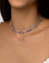 Collar Heart Spark Plata Puesta