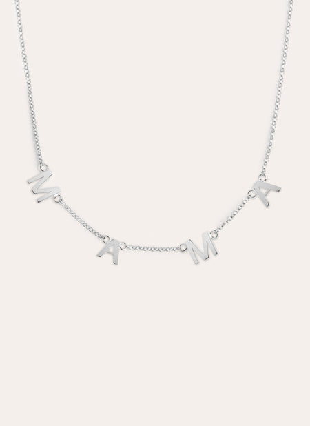 Mama Letters Silver Necklace