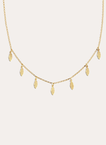 Mini Leaves Gold Necklace