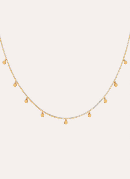 Mini Moons 3mm Gold Necklace
