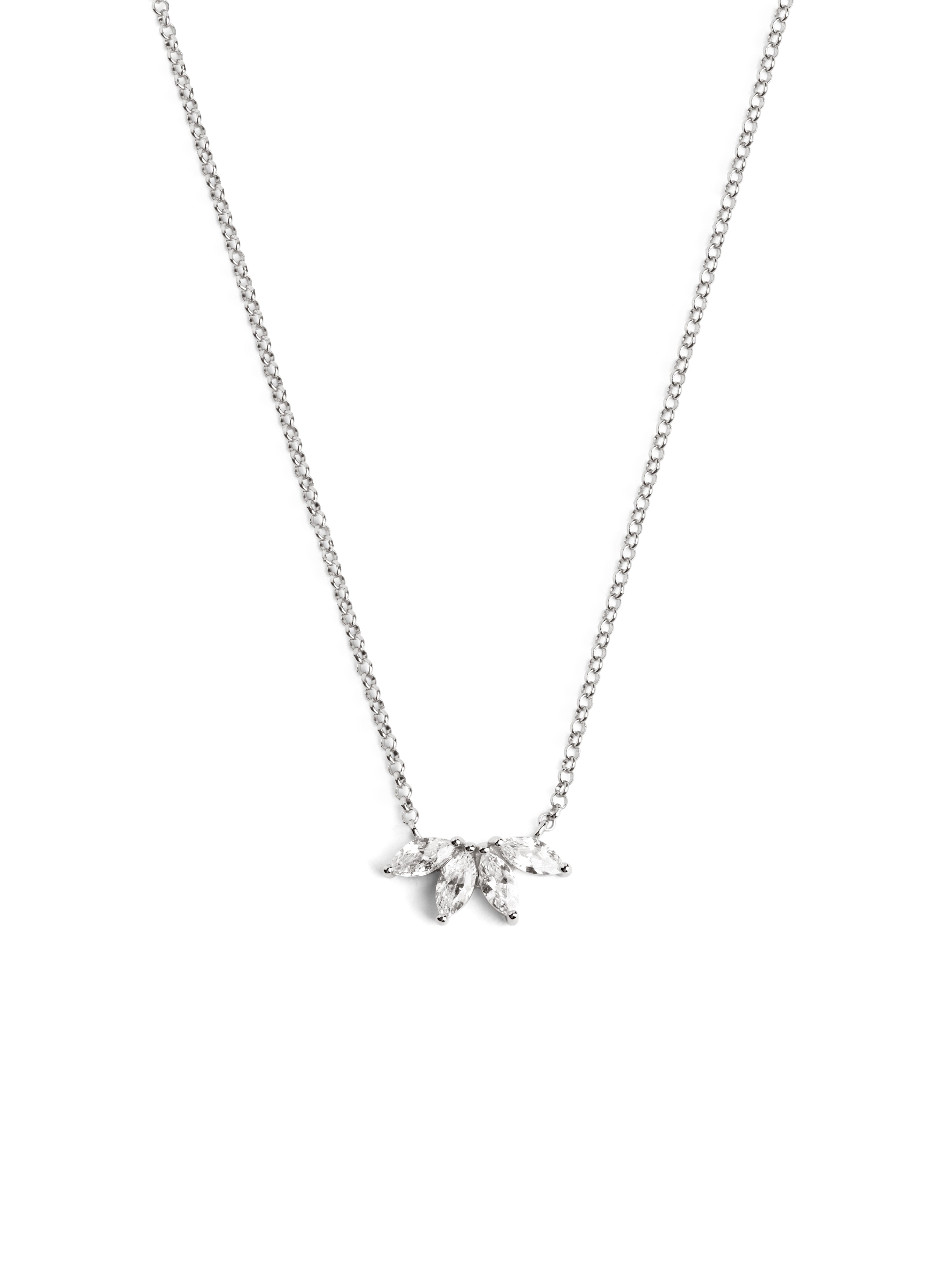 Miss Marquise Silver Necklace