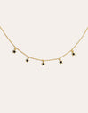 Collar Mini Stars Black Enamel Oro
