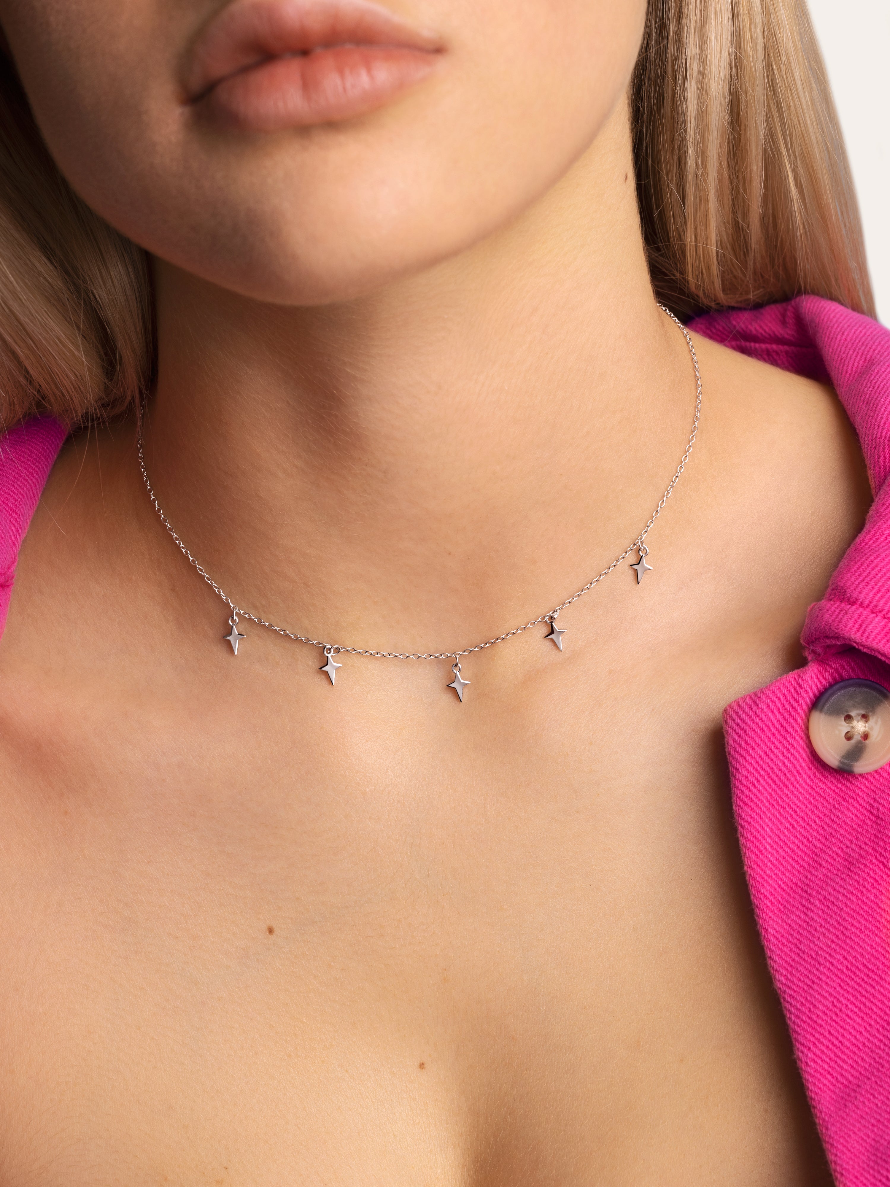 Collar Mini Shine Plata