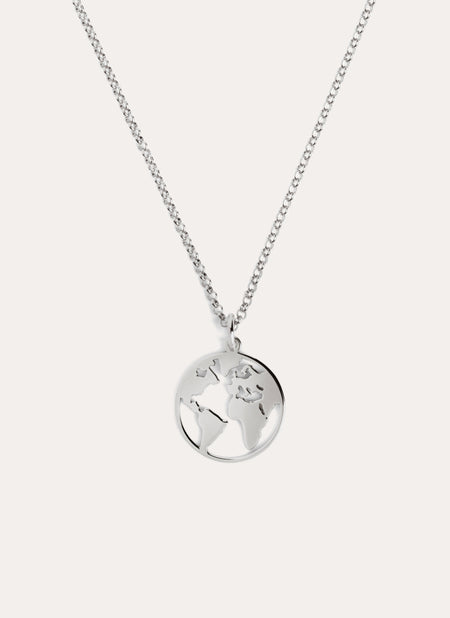 World Silver Necklace