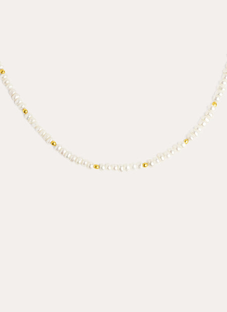 Pearls Dots Gold Necklace