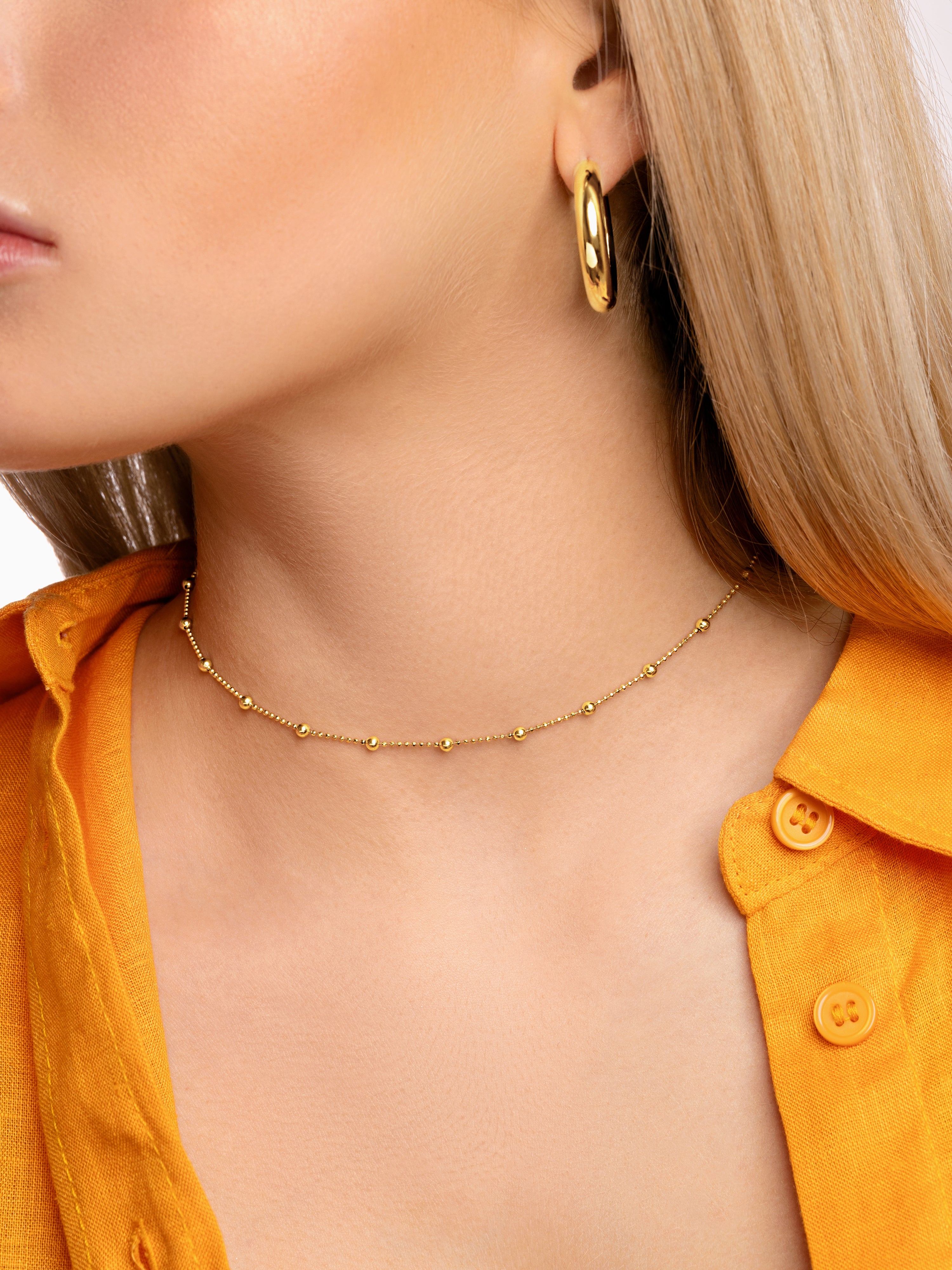 Collar Pebbles Dots Oro
