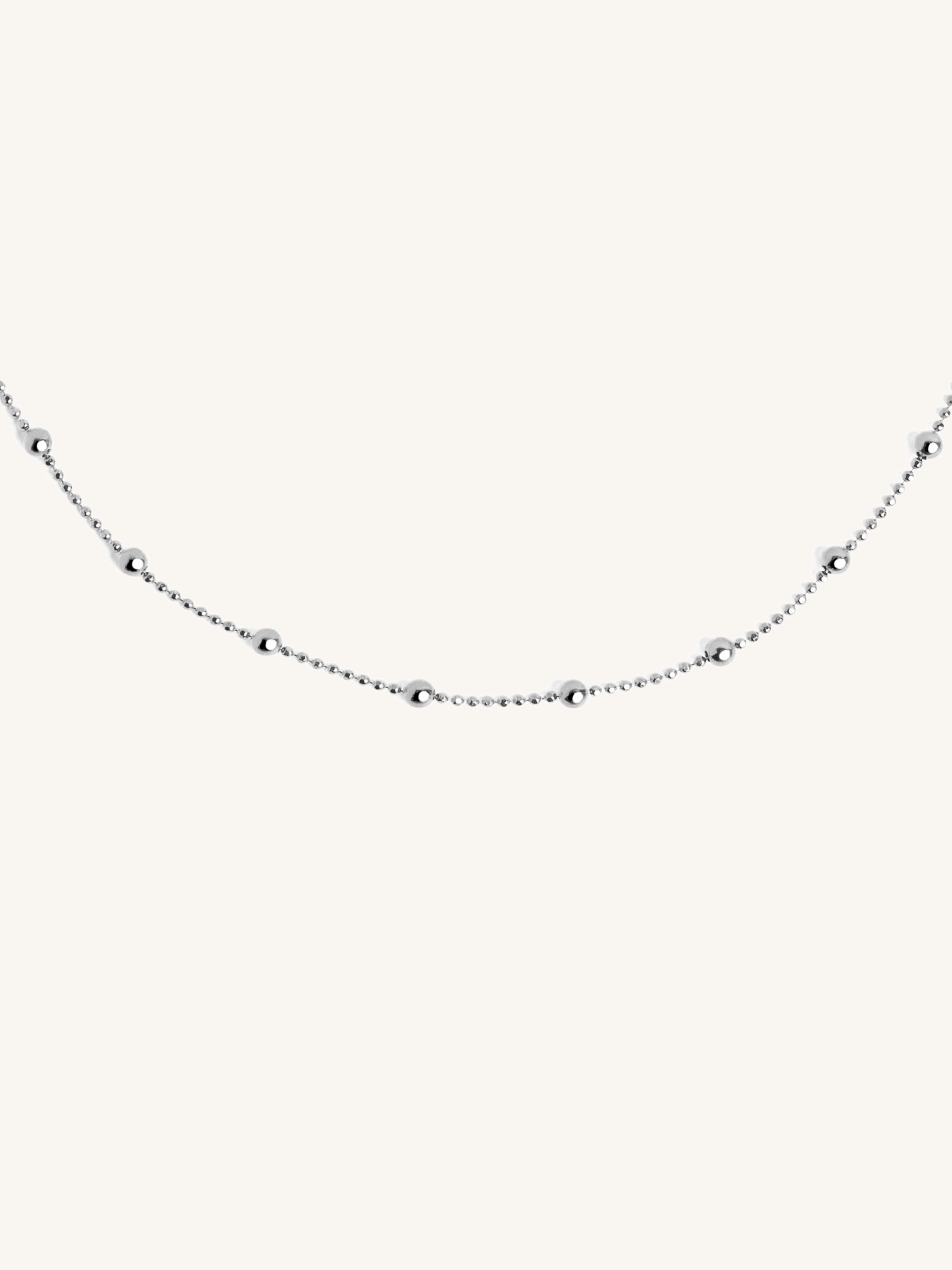 Pebbles Dots Silver Necklace