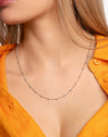 Collar Pebbles Dots Plata