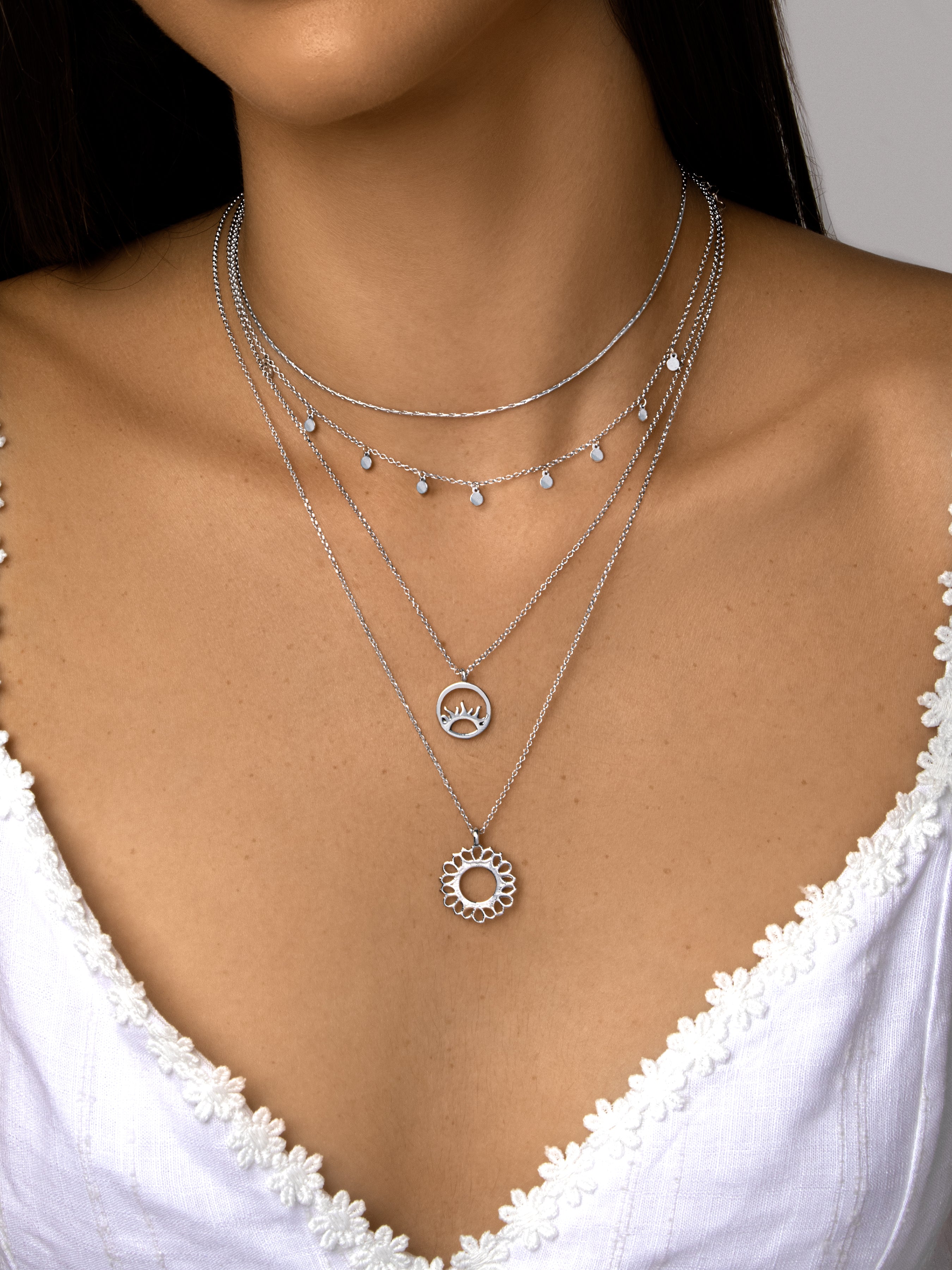 Collar Sunrise Plata Puesta