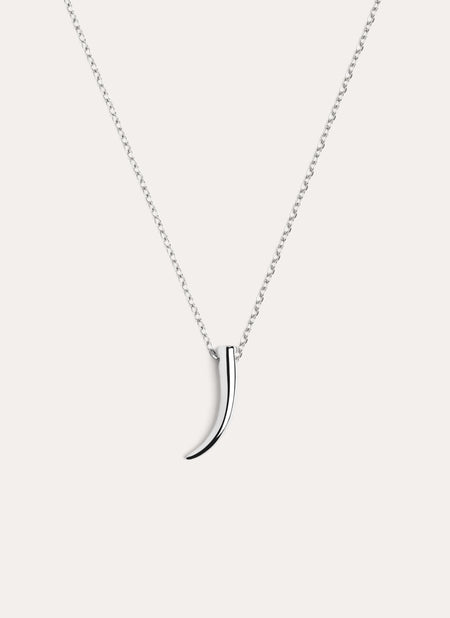 Tusk Silver Necklace