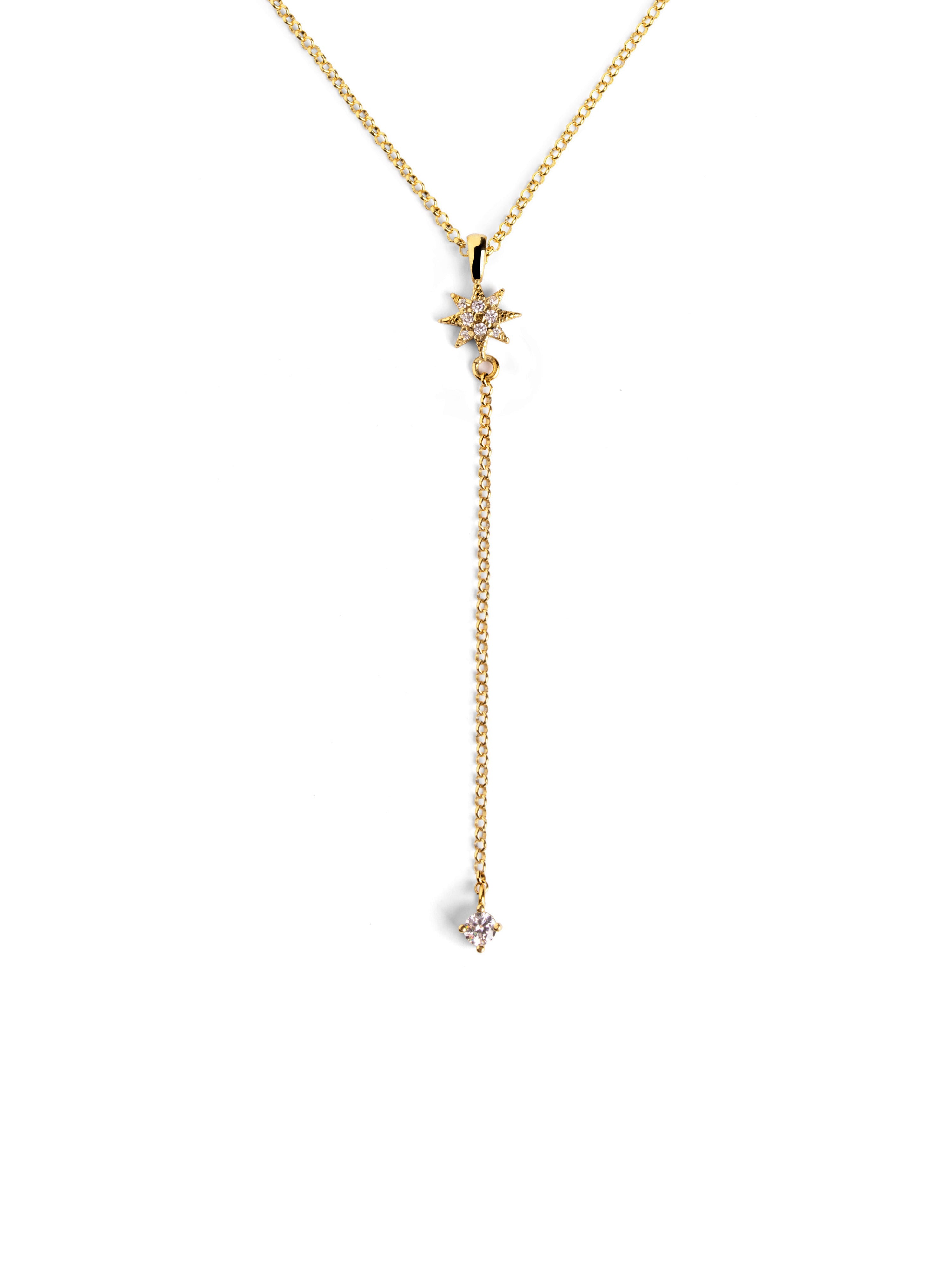 Y Polar Star Gold Necklace