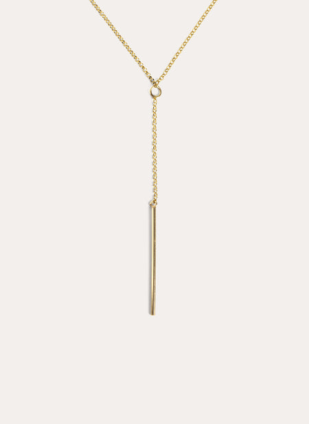 Y Stick Gold Necklace