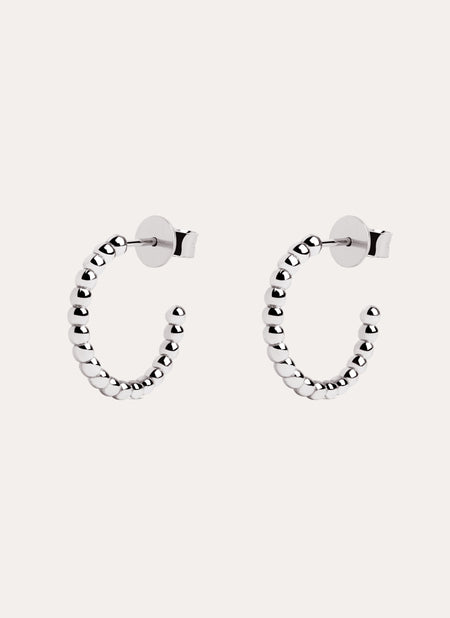 19 Pebbles Silver Earrings