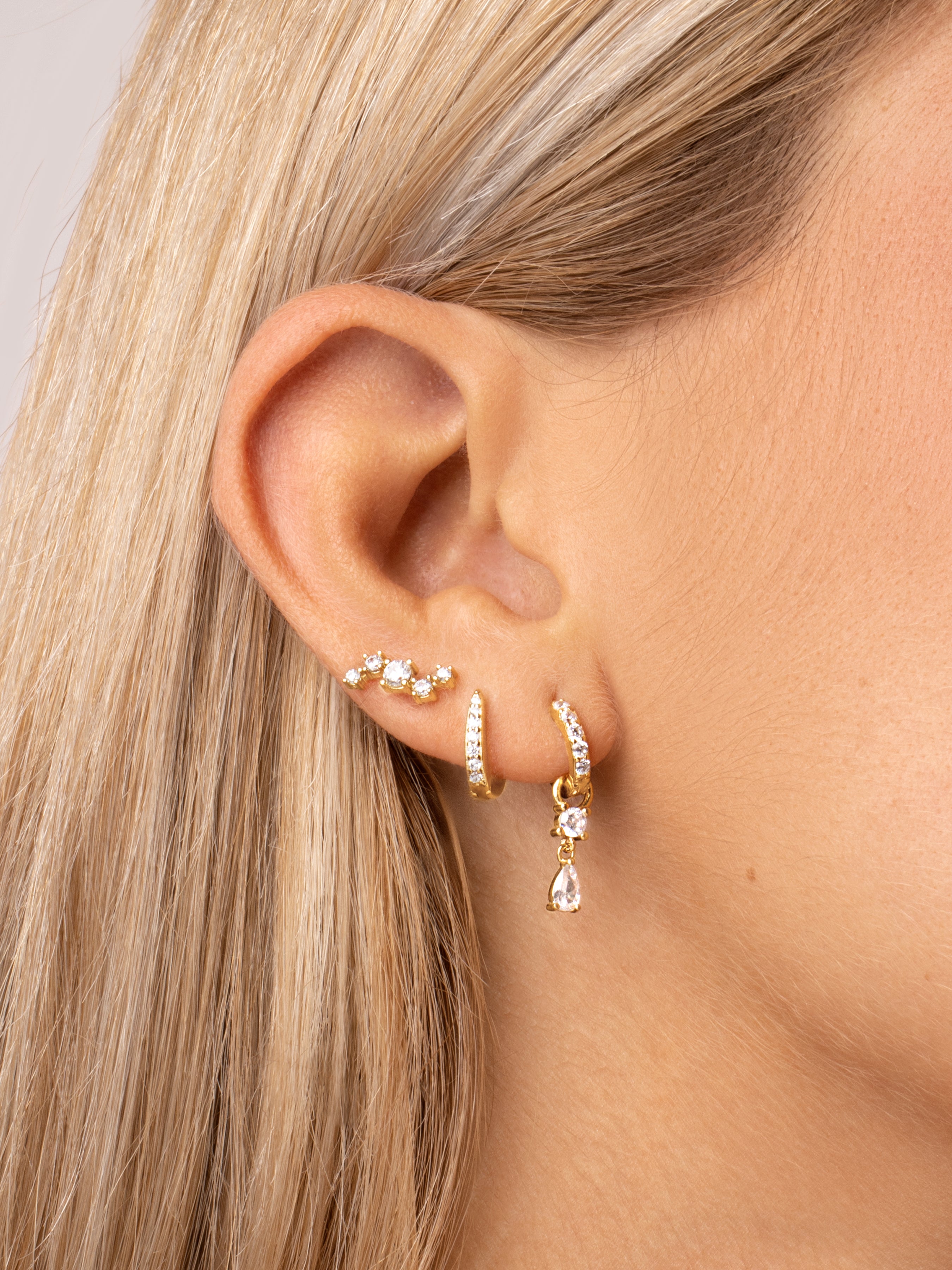 Pendientes 5 Star Oro Puesta