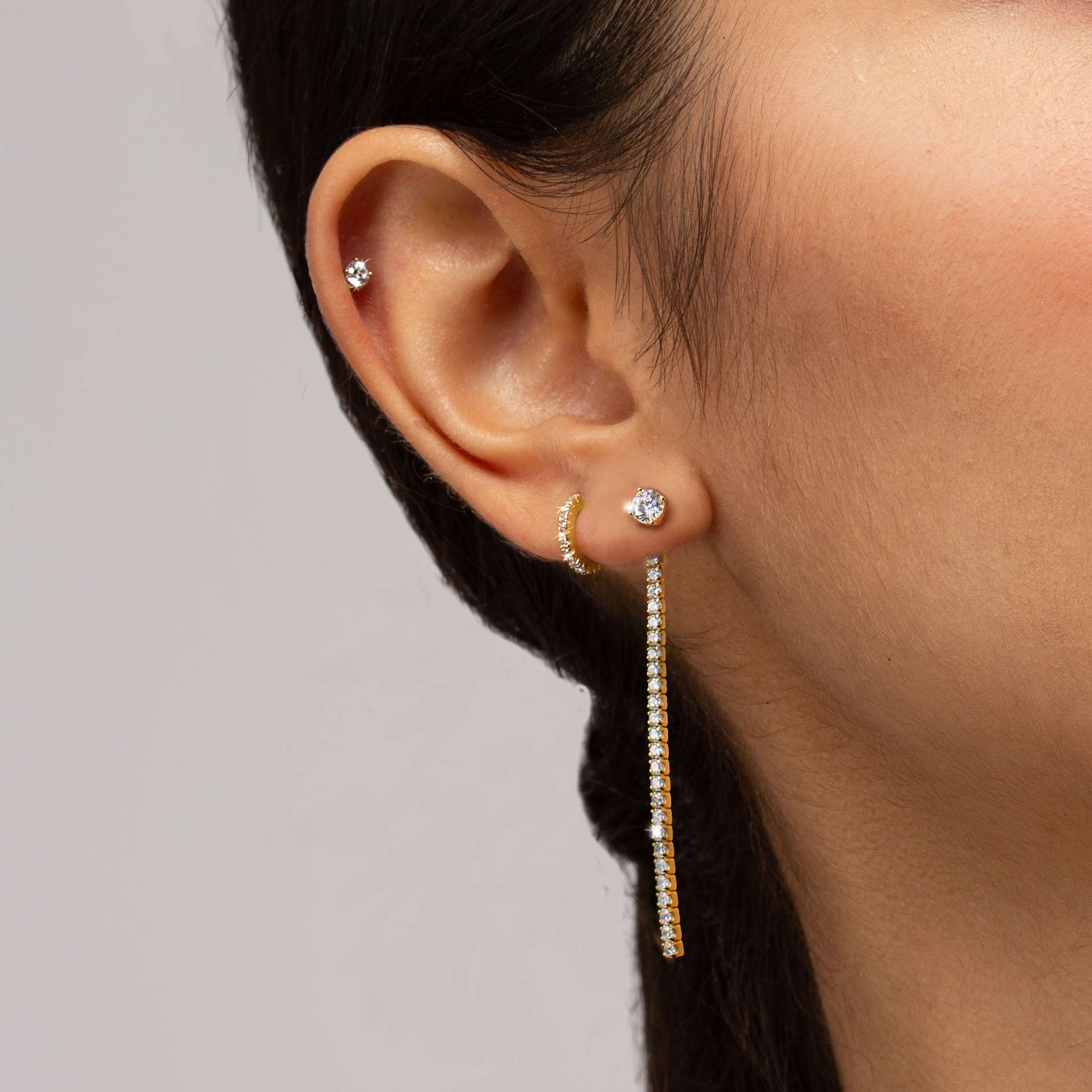 Pack Pendientes Spark & Fenty Plata Baño Oro