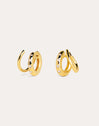 Duo Sparks Gold Hoop Earrings