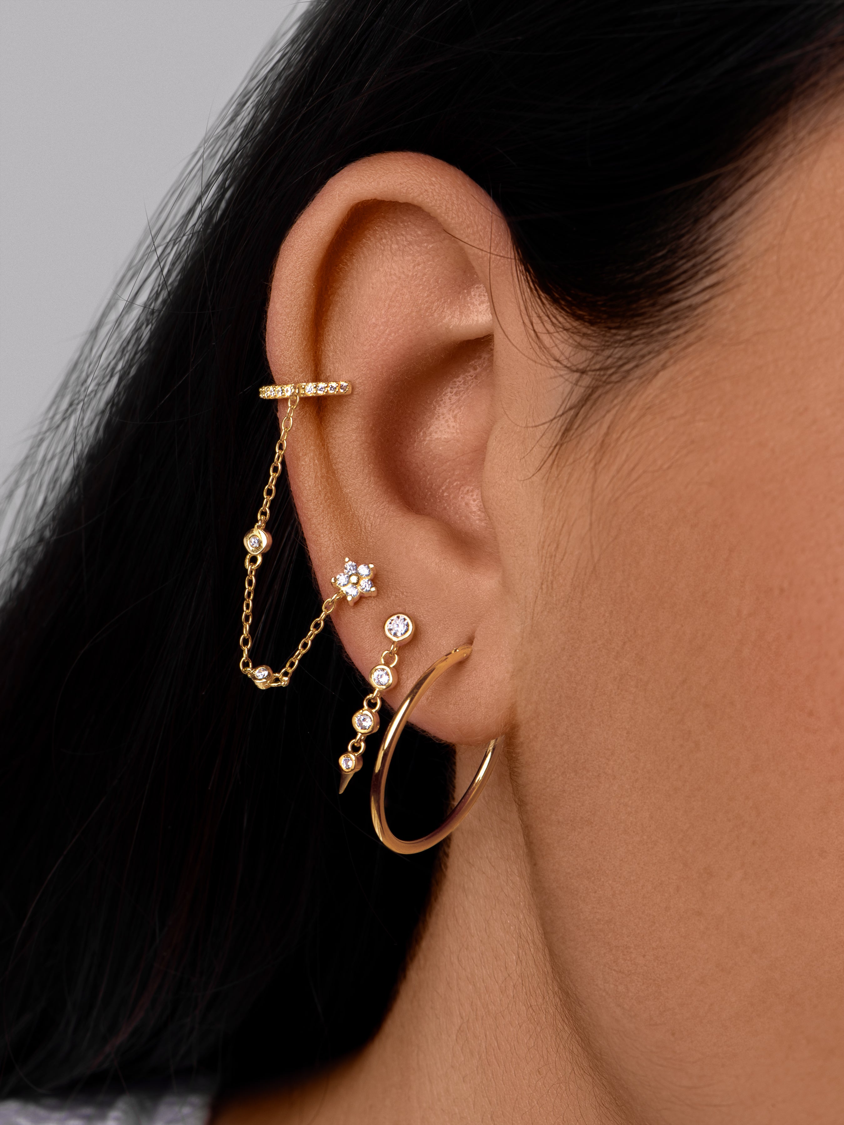 Pendientes Ali Stars Oro Puesta